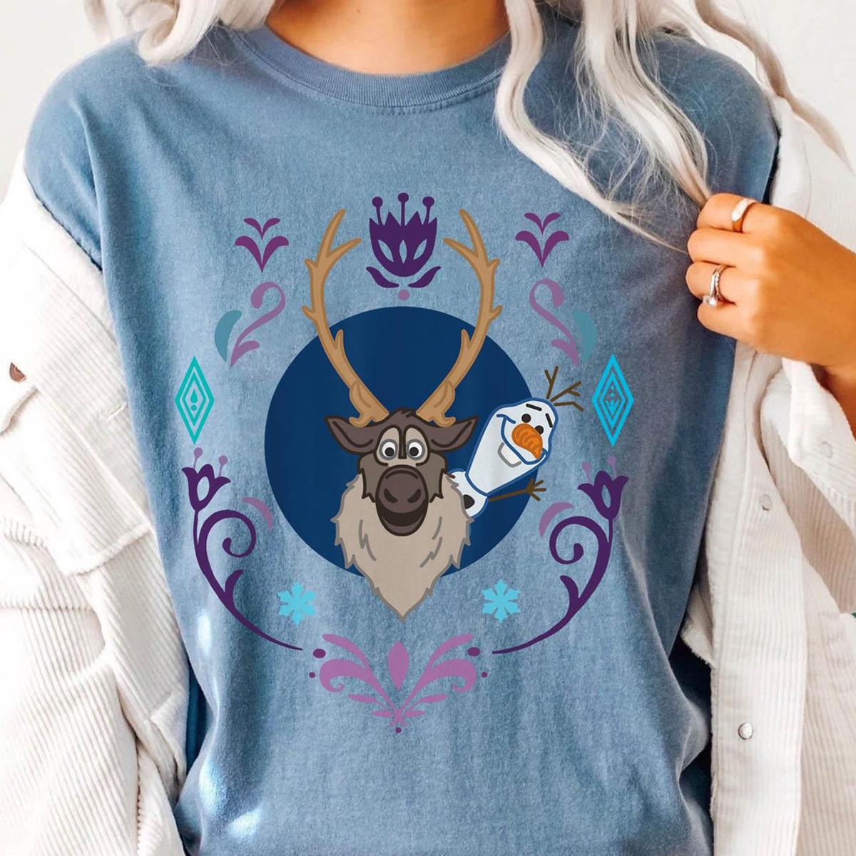 Disney Frozen Olaf Snowman And Sven Reindeer Shirt 4