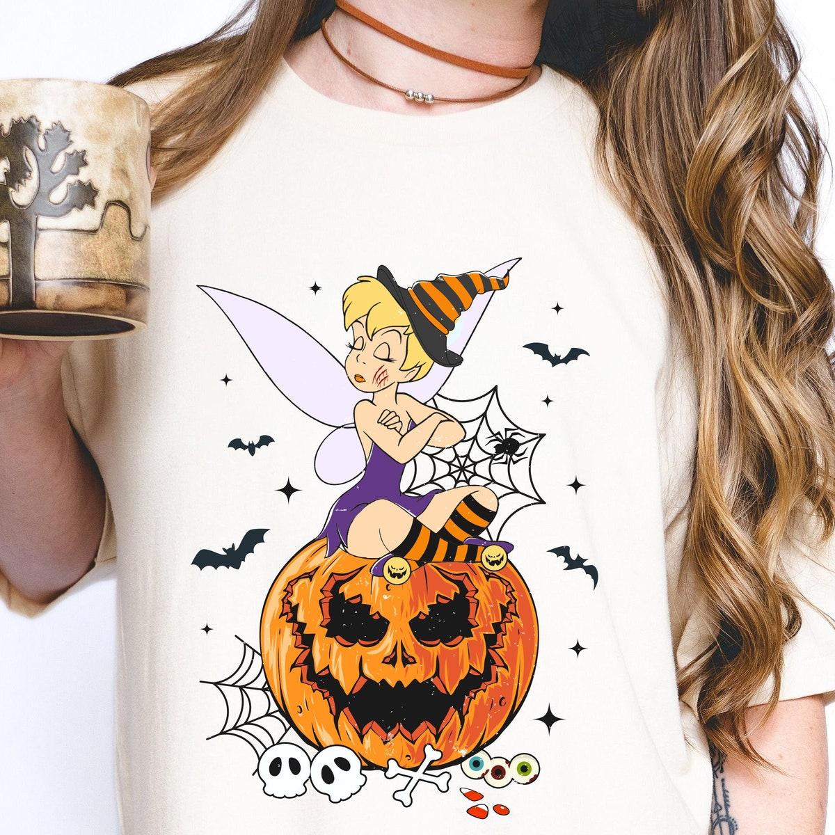 Disney Halloween Pumpkin Tinkerbell Disney Shirt 1