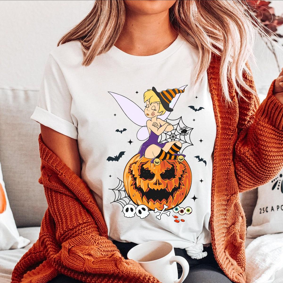 Disney Halloween Pumpkin Tinkerbell Disney Shirt 2