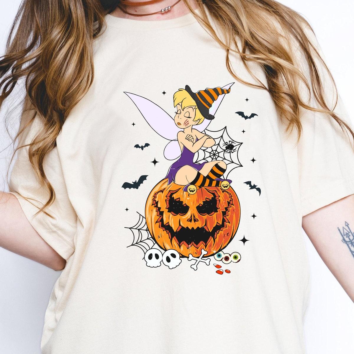 Disney Halloween Pumpkin Tinkerbell Disney Shirt 3