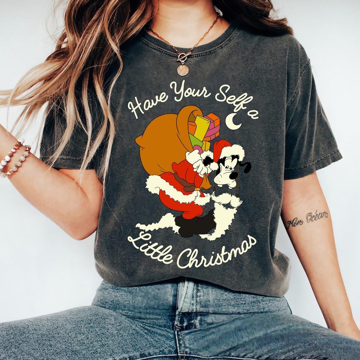 Disney Have Your Self A Little Christmas Goofy Santa Christmas Shirt 1