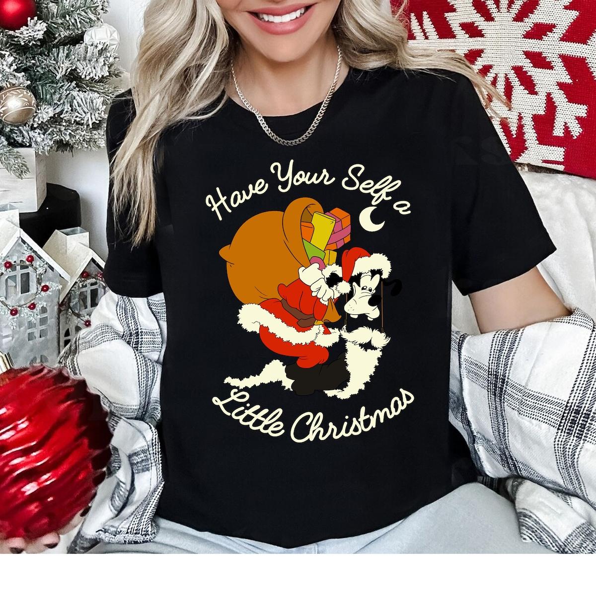 Disney Have Your Self A Little Christmas Goofy Santa Christmas Shirt 2