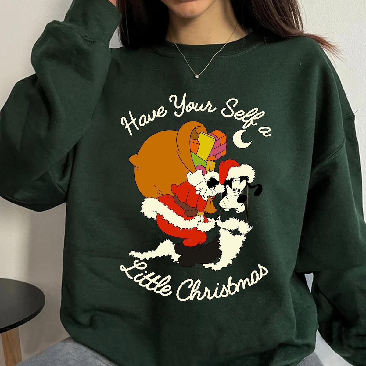 Disney Have Your Self A Little Christmas Goofy Santa Christmas Shirt 3