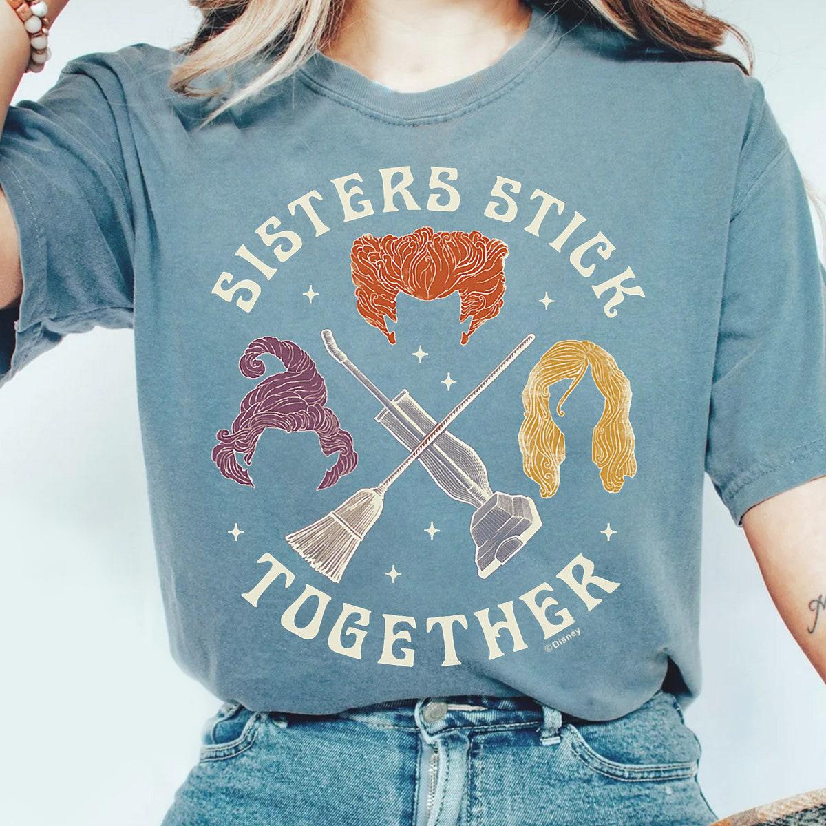 Disney Hocus Pocus Sanderson Sisters Sistas Stick Together Shirt 3