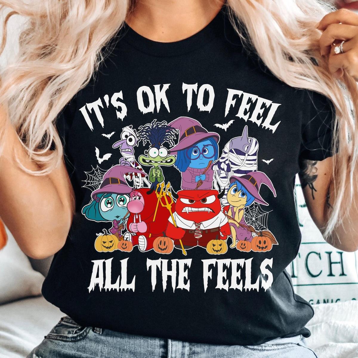 Disney Inside Out Joy Anxiety Halloween Group Shirt 1