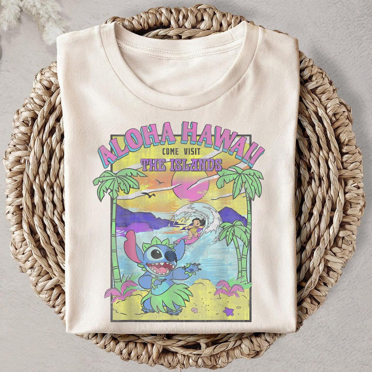 Disney Lilo And Stitch Aloha Hawaii Come Visit The Islands Shirt 3