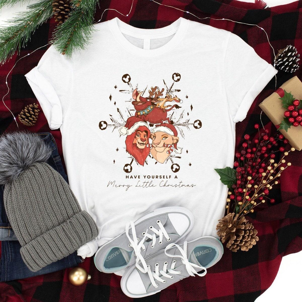 Disney Lion King Characters Group Christmas Shirt 1