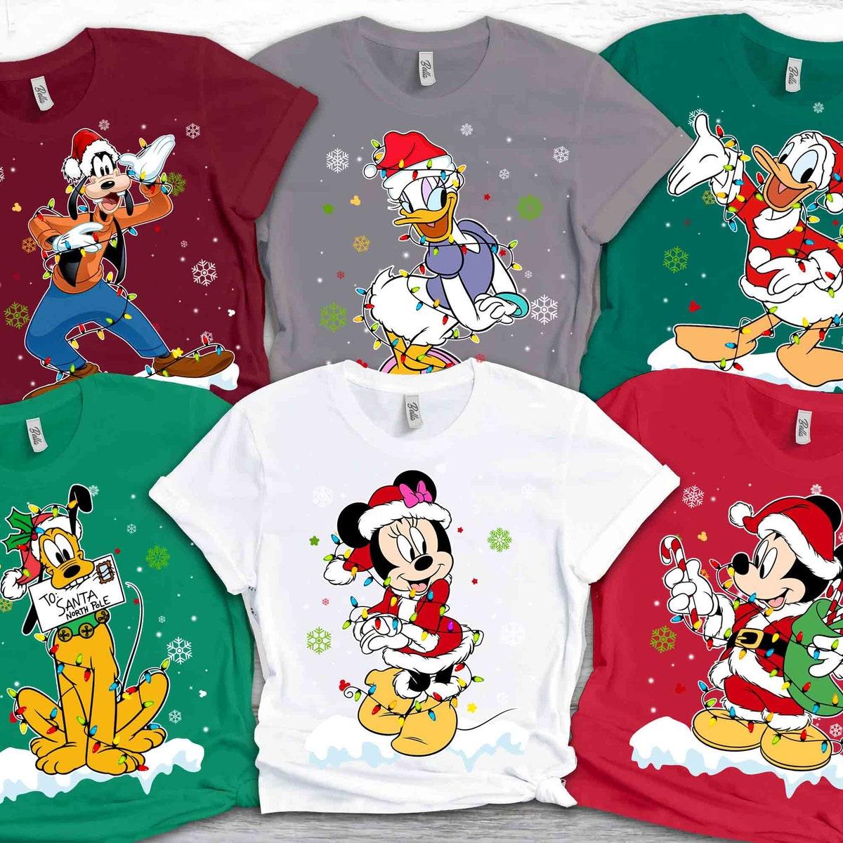 Disney Mickey And Friends Christmas Lights And Snow Shirt 2