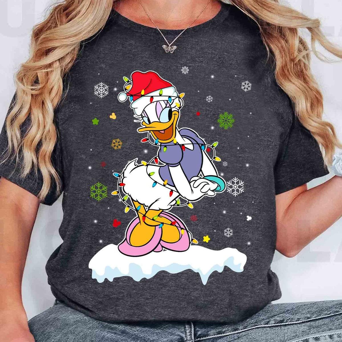 Disney Mickey And Friends Christmas Lights And Snow Shirt 3