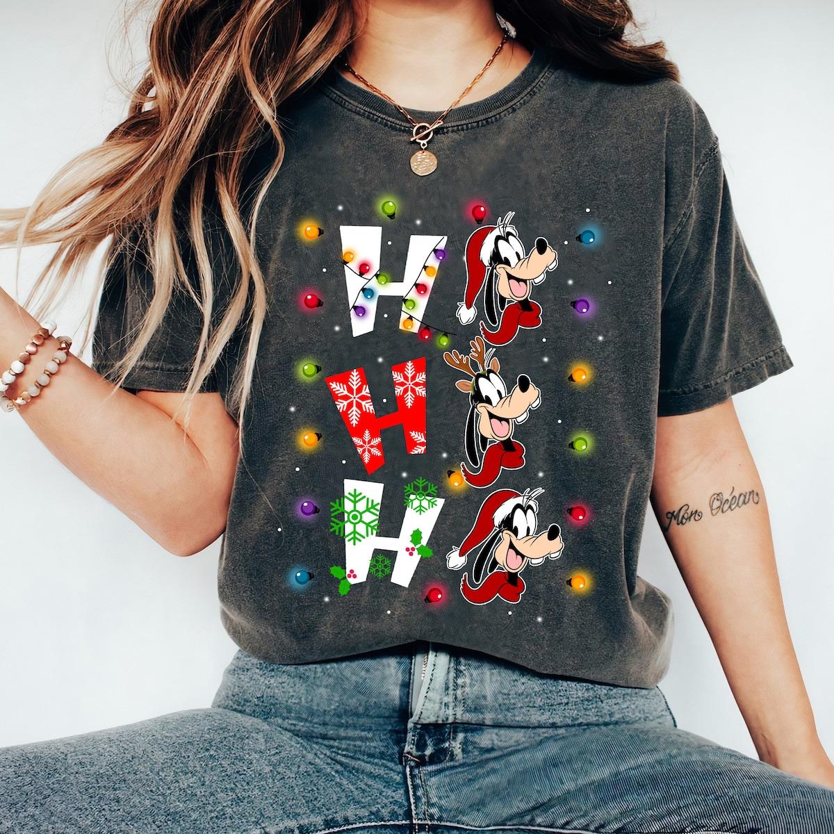 Disney Mickey And Friends Goofy Santa Christmas Shirt 2