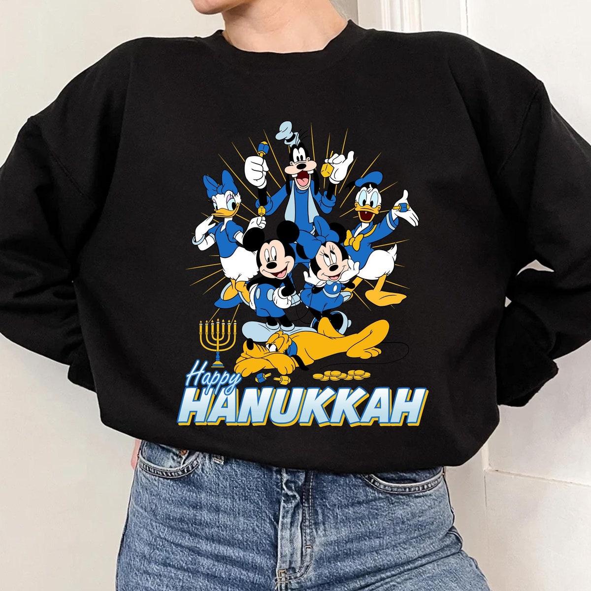 Disney Mickey And Friends Happy Hanukkah Shirt 3