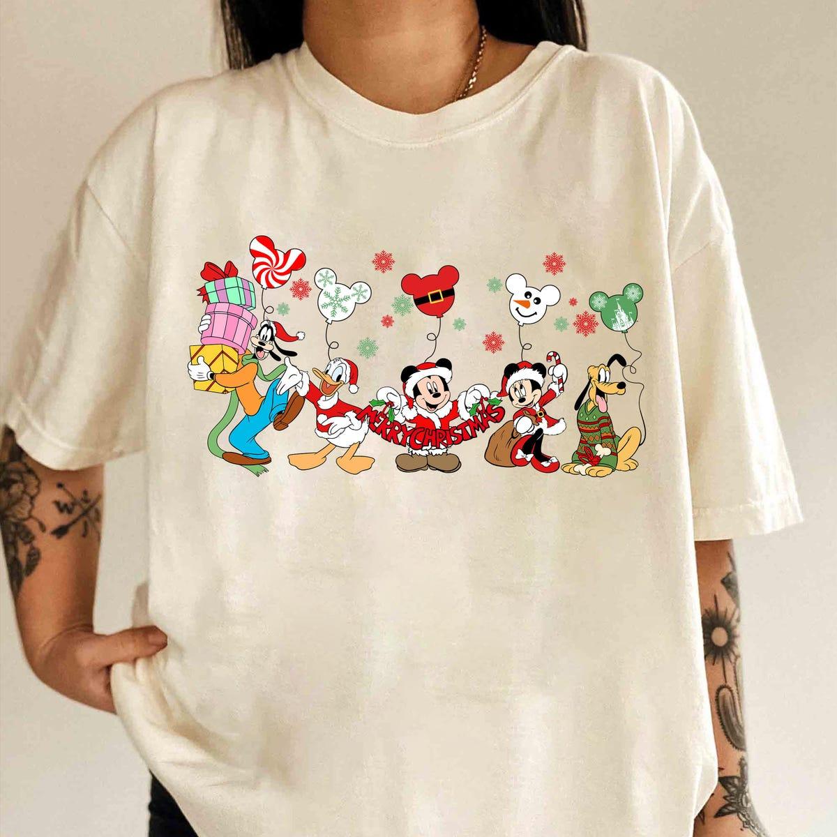 Disney Mickey And Friends Merry Christmas Group Matching Shirt 1