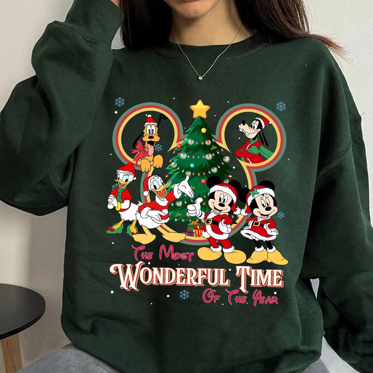 Disney Mickey And Friends The Most Wonderful Time Of The Year Christmas Lights Shirt 2