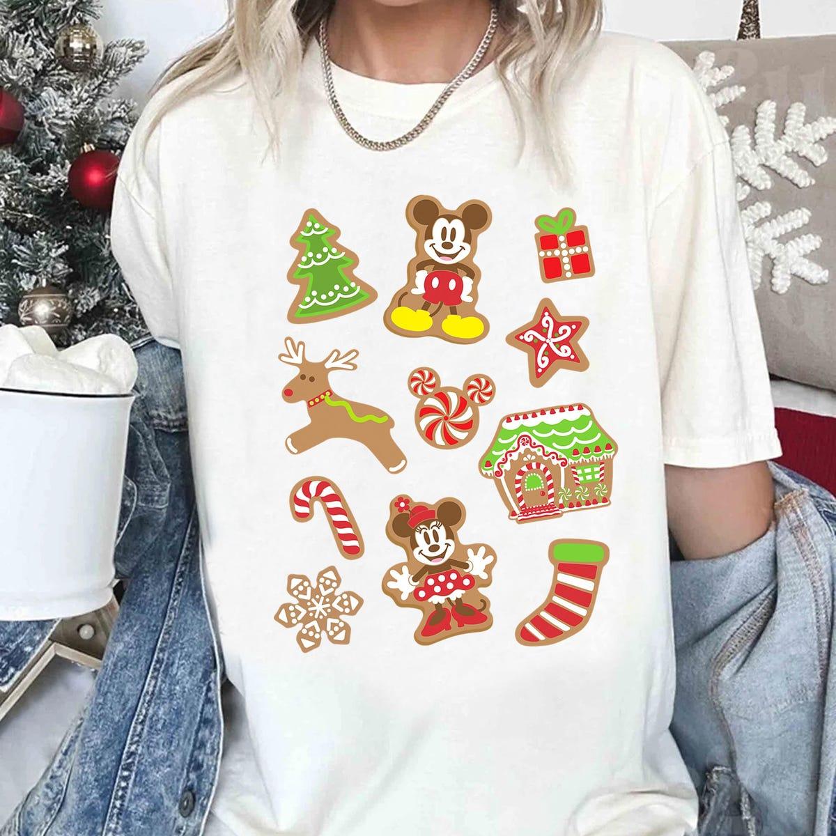 Disney Mickey And Minnie Christmas Gingerbread Cookies Shirt 2