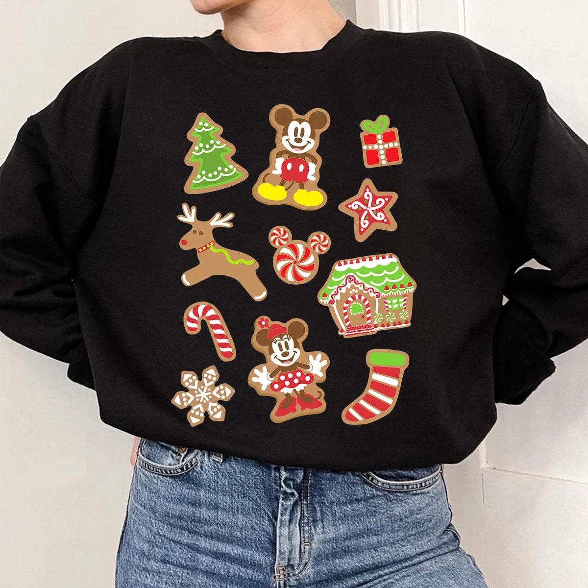 Disney Mickey And Minnie Christmas Gingerbread Cookies Shirt 3