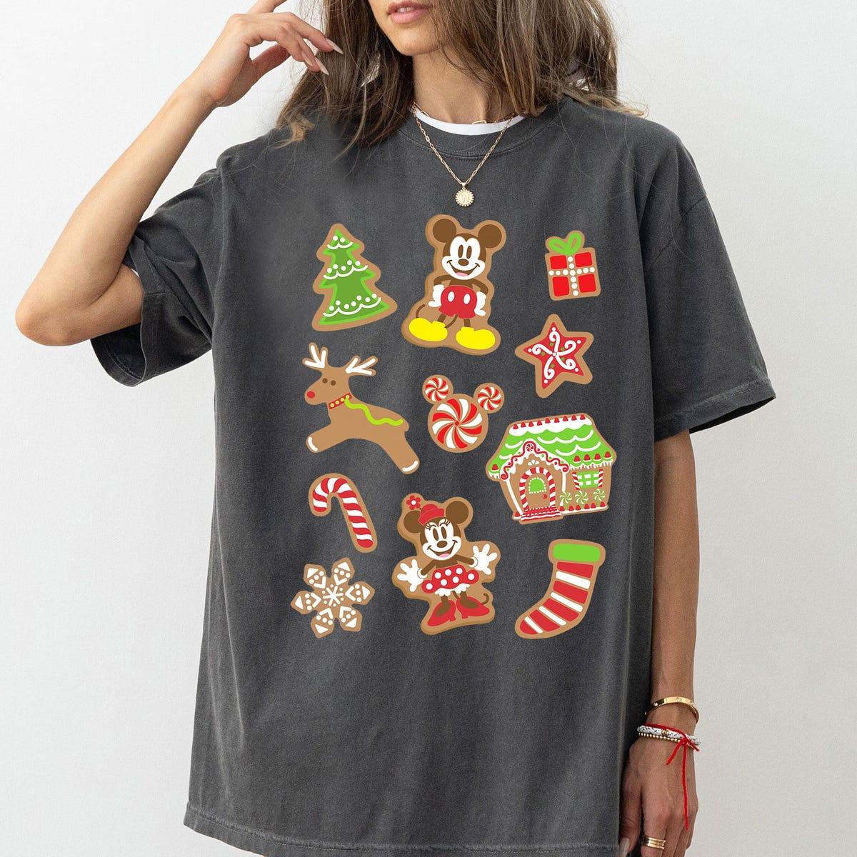 Disney Mickey And Minnie Christmas Gingerbread Cookies Shirt 4