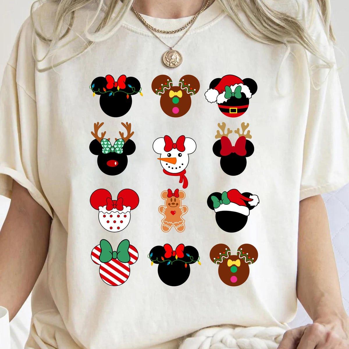 Disney Mickey And Minnie Christmas Head Shirt 2