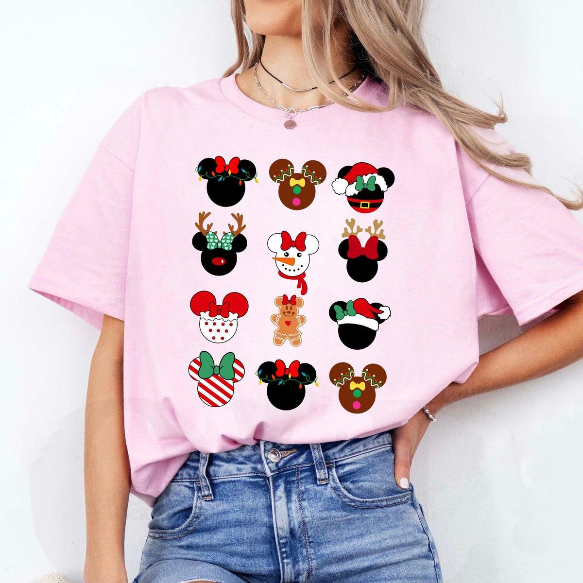 Disney Mickey And Minnie Christmas Head Shirt 3