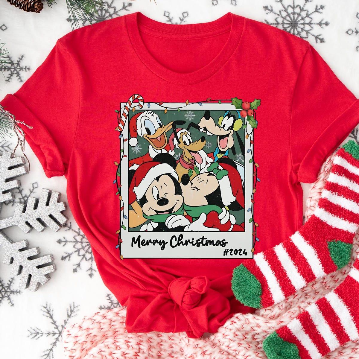 Disney Mickey Friends Santa Hat Merry Christmas Shirt 2