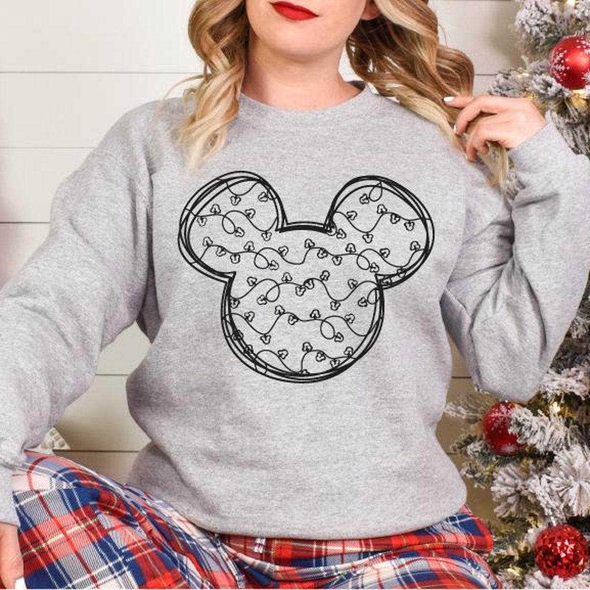 Disney Mickey Head Christmas Shirt 1