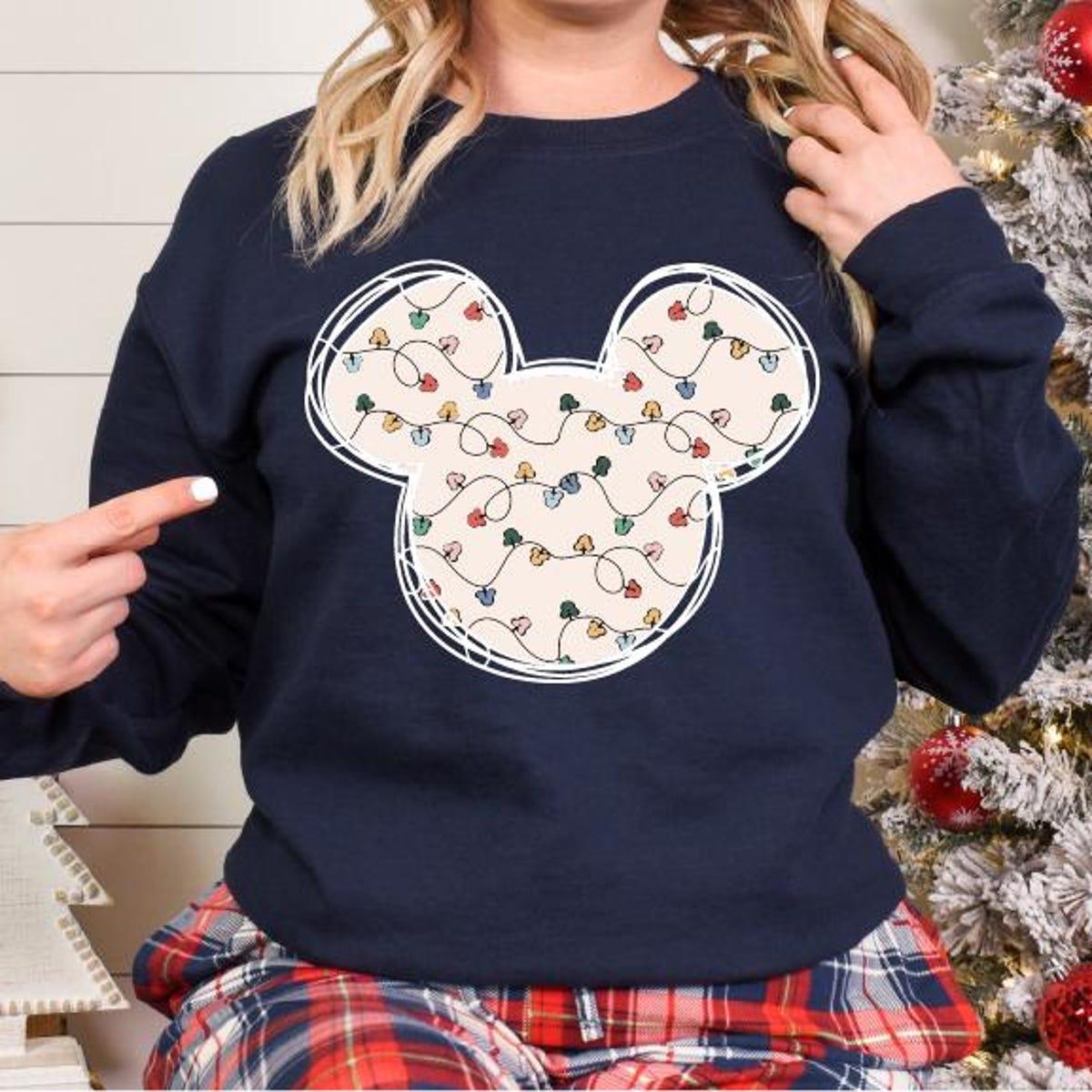 Disney Mickey Head Christmas Shirt 3