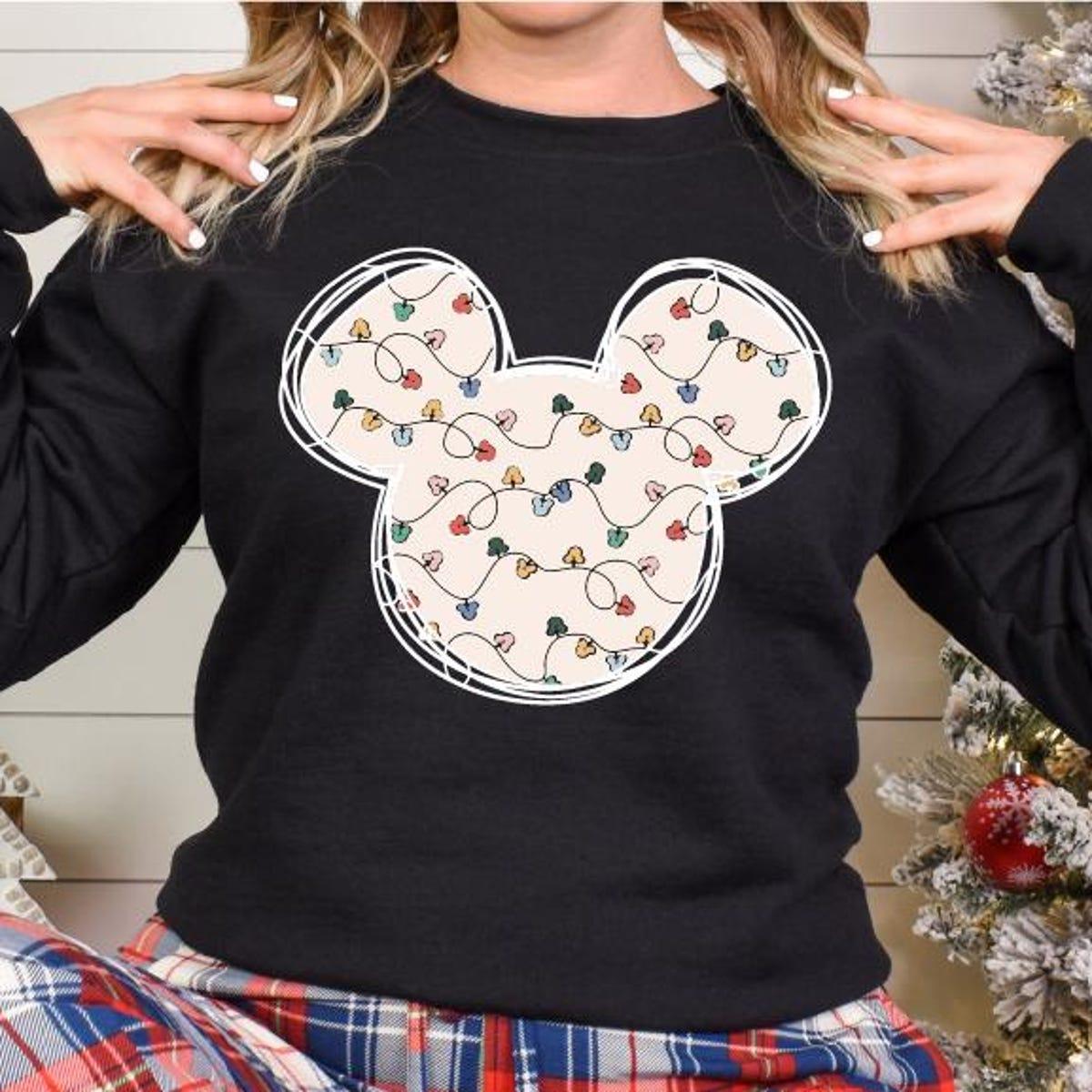 Disney Mickey Head Christmas Shirt 6