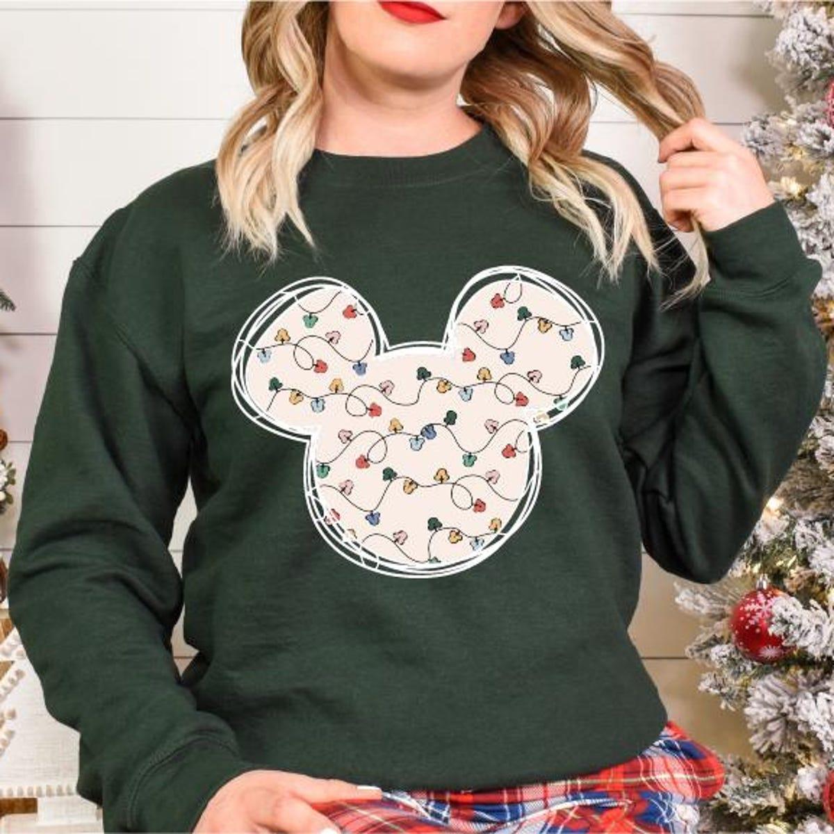 Disney Mickey Head Christmas Shirt 7