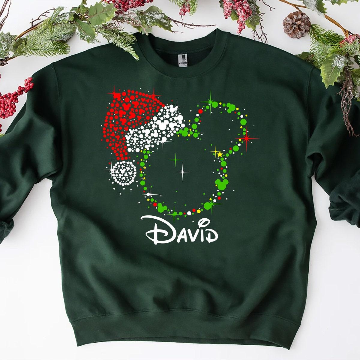 Disney Mickey Minnie Head Christmas Shirt 4