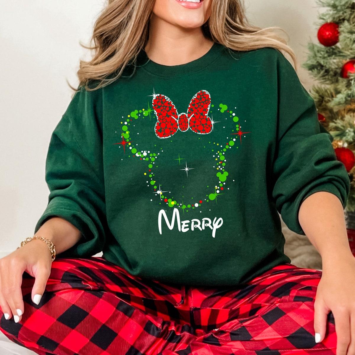 Disney Mickey Minnie Head Christmas Shirt 5