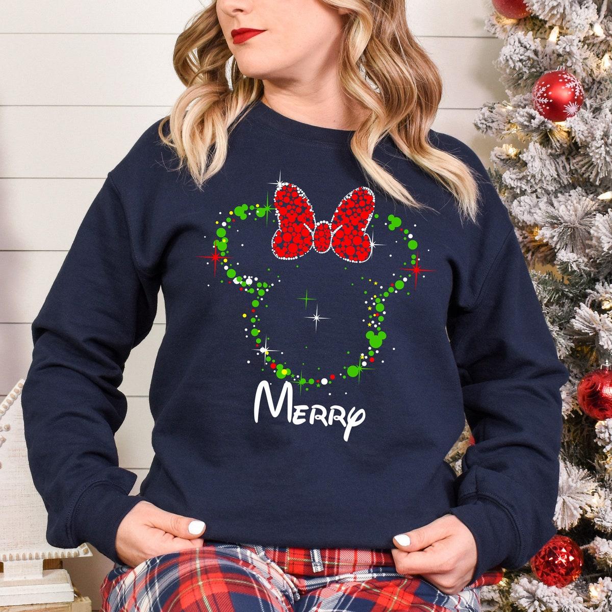 Disney Mickey Minnie Head Christmas Shirt 6