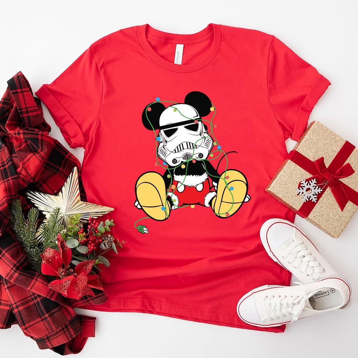 Disney Mickey Mouse Stormtrooper Costume Christmas Light Shirt 3