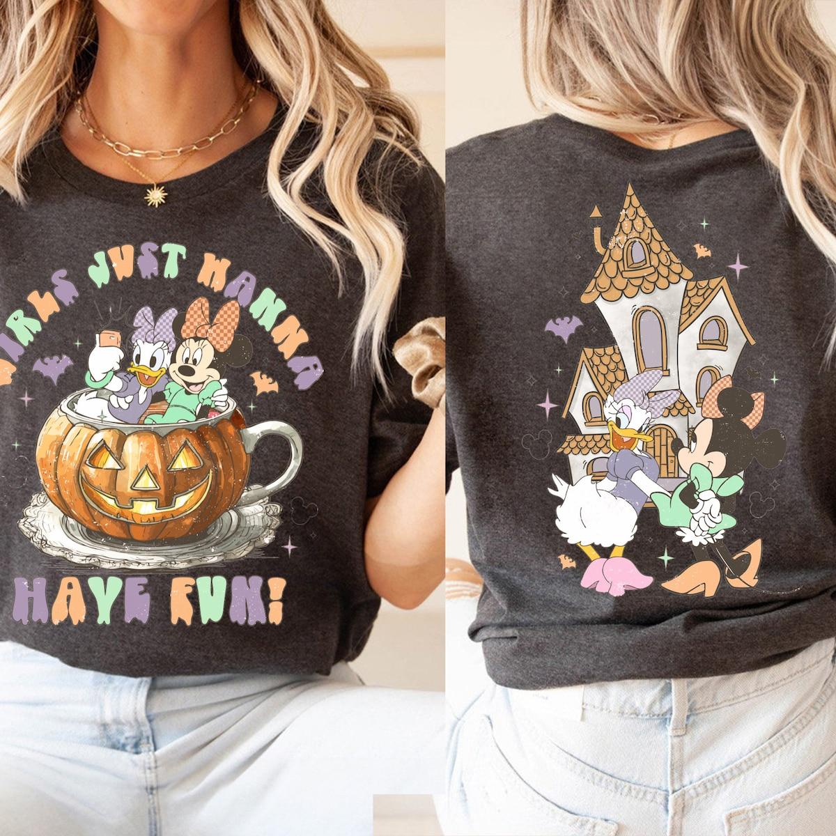 Disney Minnie Daisy Pumpkin Shirt 1