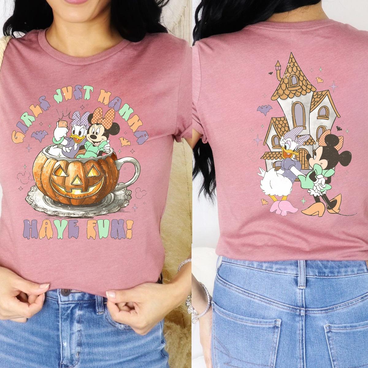 Disney Minnie Daisy Pumpkin Shirt 4