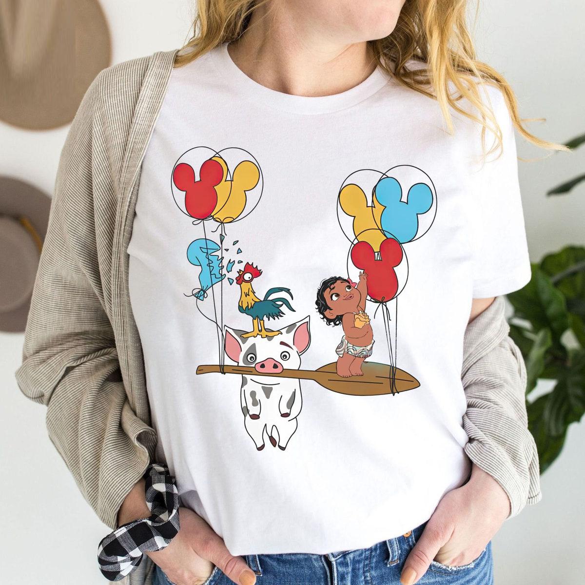 Disney Moana Hei Hei And Pua Mickey Balloons Shirt 1