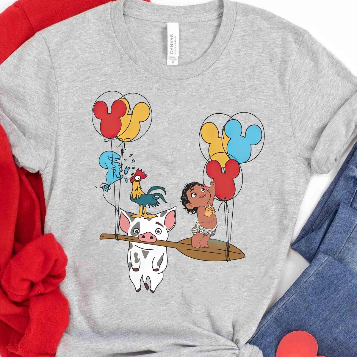 Disney Moana Hei Hei And Pua Mickey Balloons Shirt 2