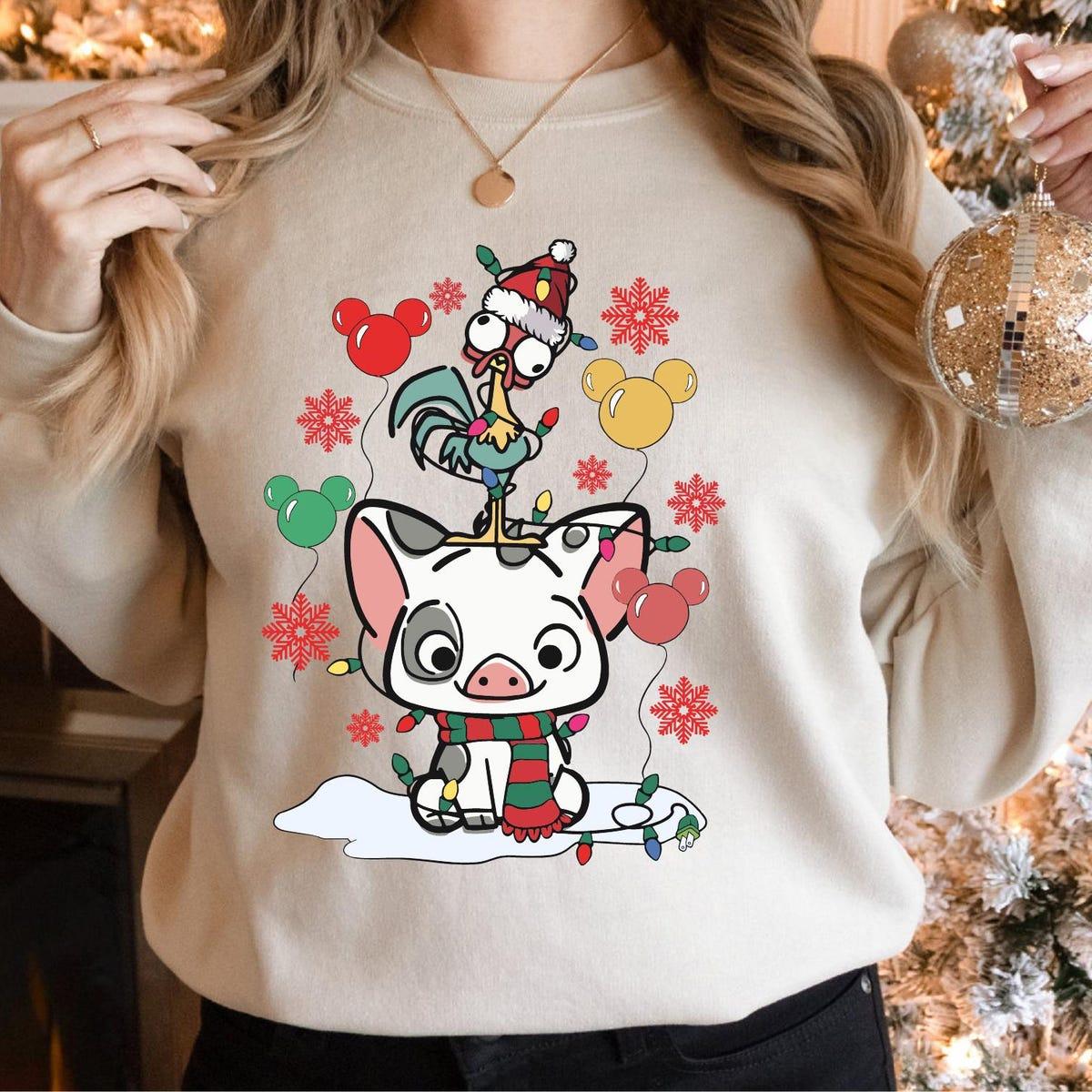 Disney Moana Hei Hei Christmas Pua Pig Shirt 3