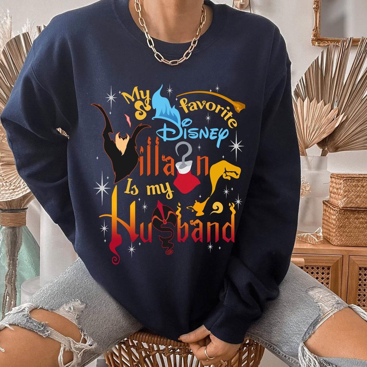 Disney My Favorite Disney Villain Is My Wife Husband Couple Matching Shirt 3