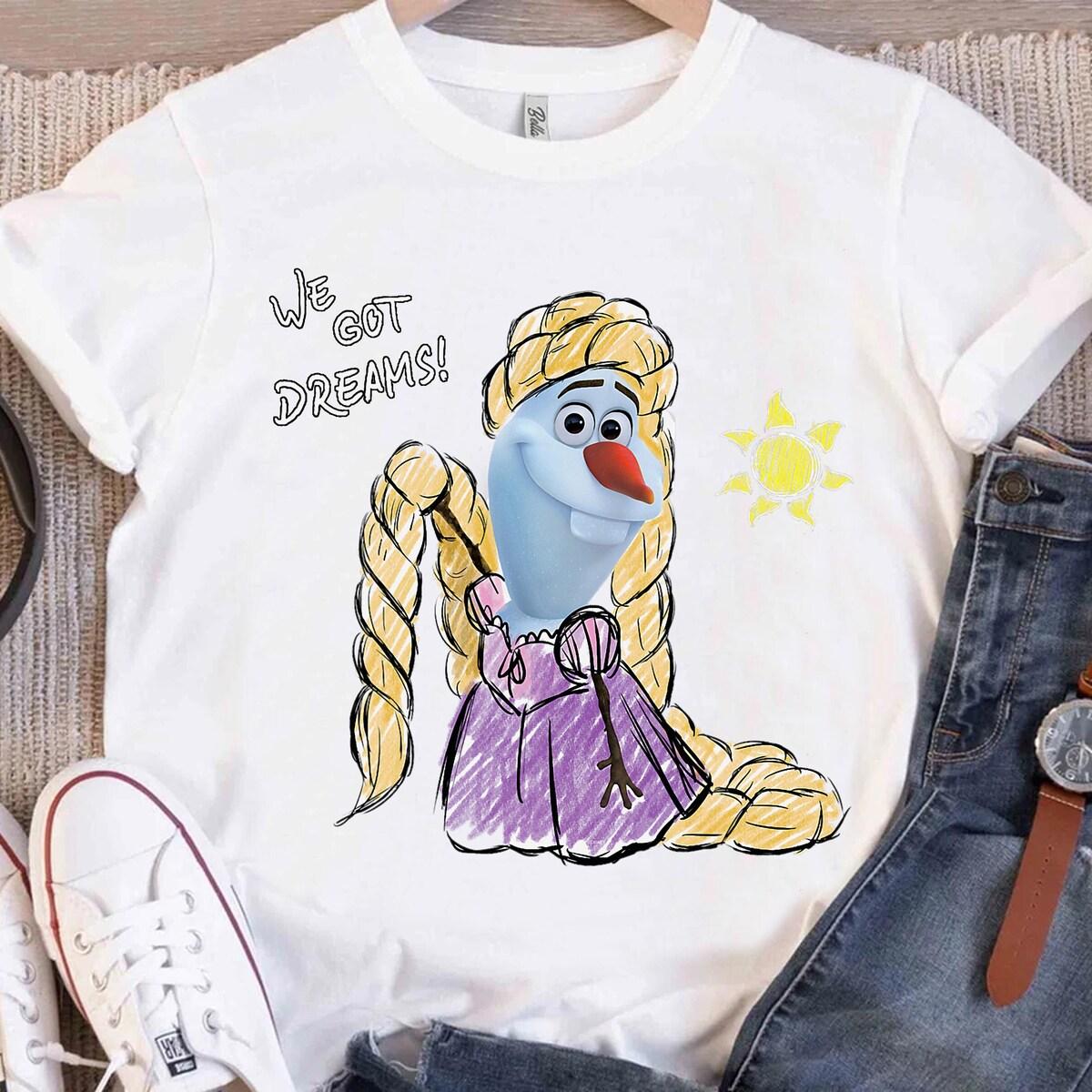 Disney Olaf Presents Tangled Rapunzel We Got Dreams Shirt 1