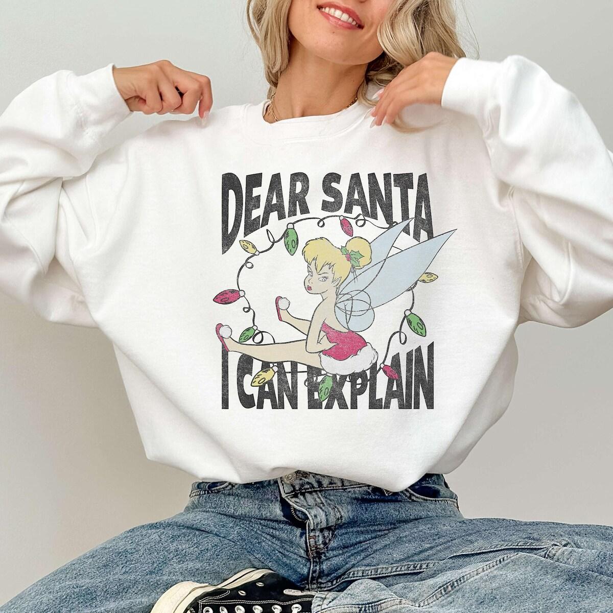 Disney Peter Pan Christmas Tinker Bell Santa I Can Explain Shirt 2