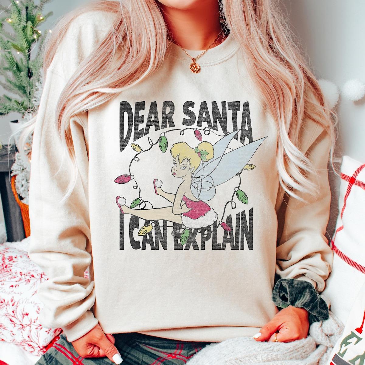 Disney Peter Pan Christmas Tinker Bell Santa I Can Explain Shirt 3