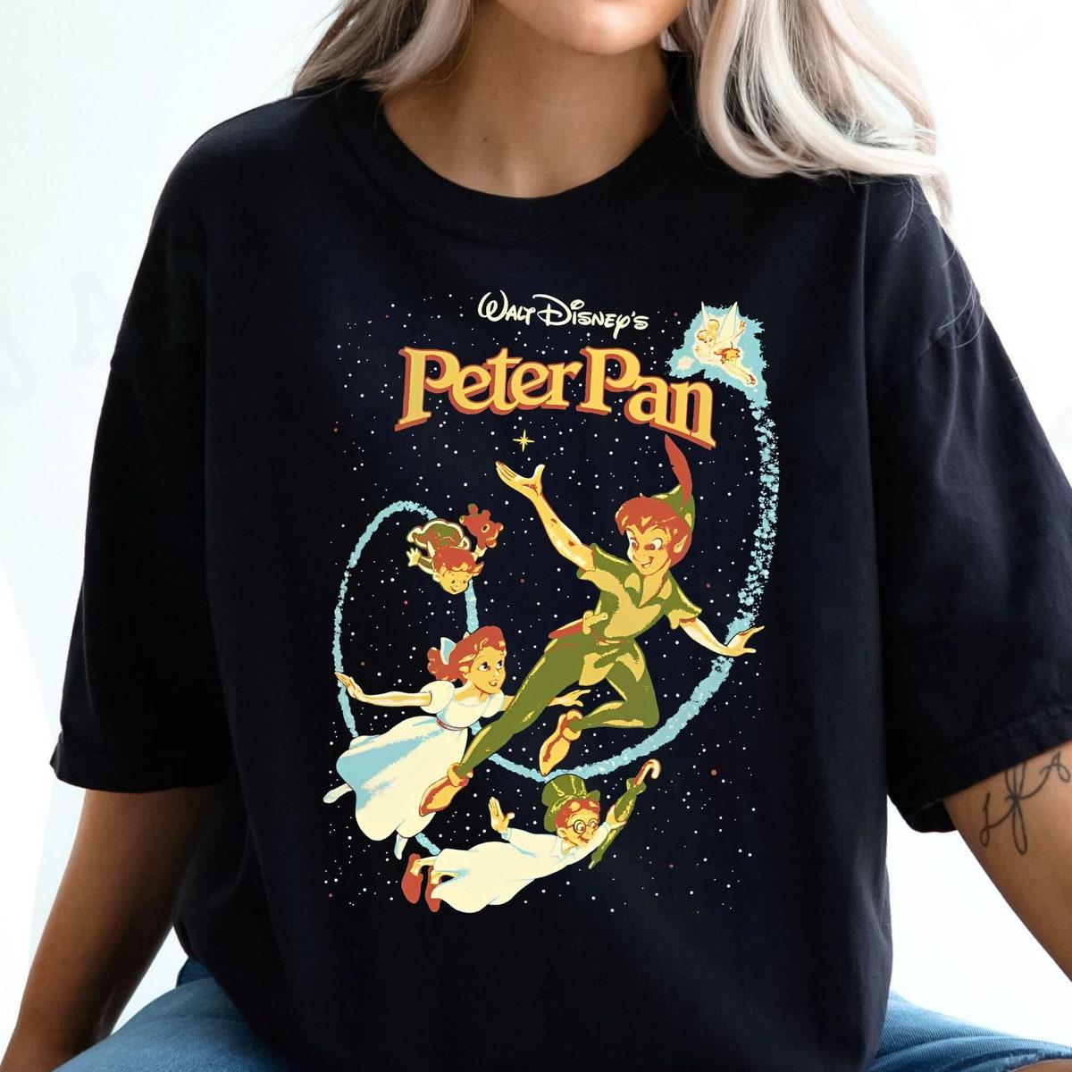 Disney Peter Pan Darling Flight Shirt Tinker Bell Captain Hook Tee 1