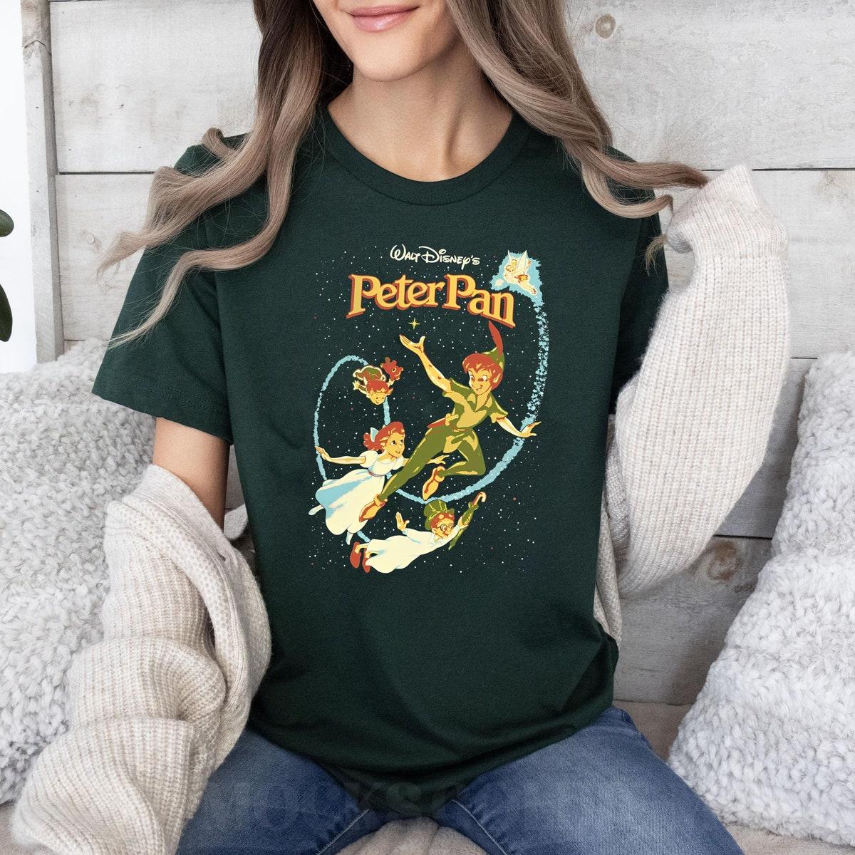 Disney Peter Pan Darling Flight Shirt Tinker Bell Captain Hook Tee 3