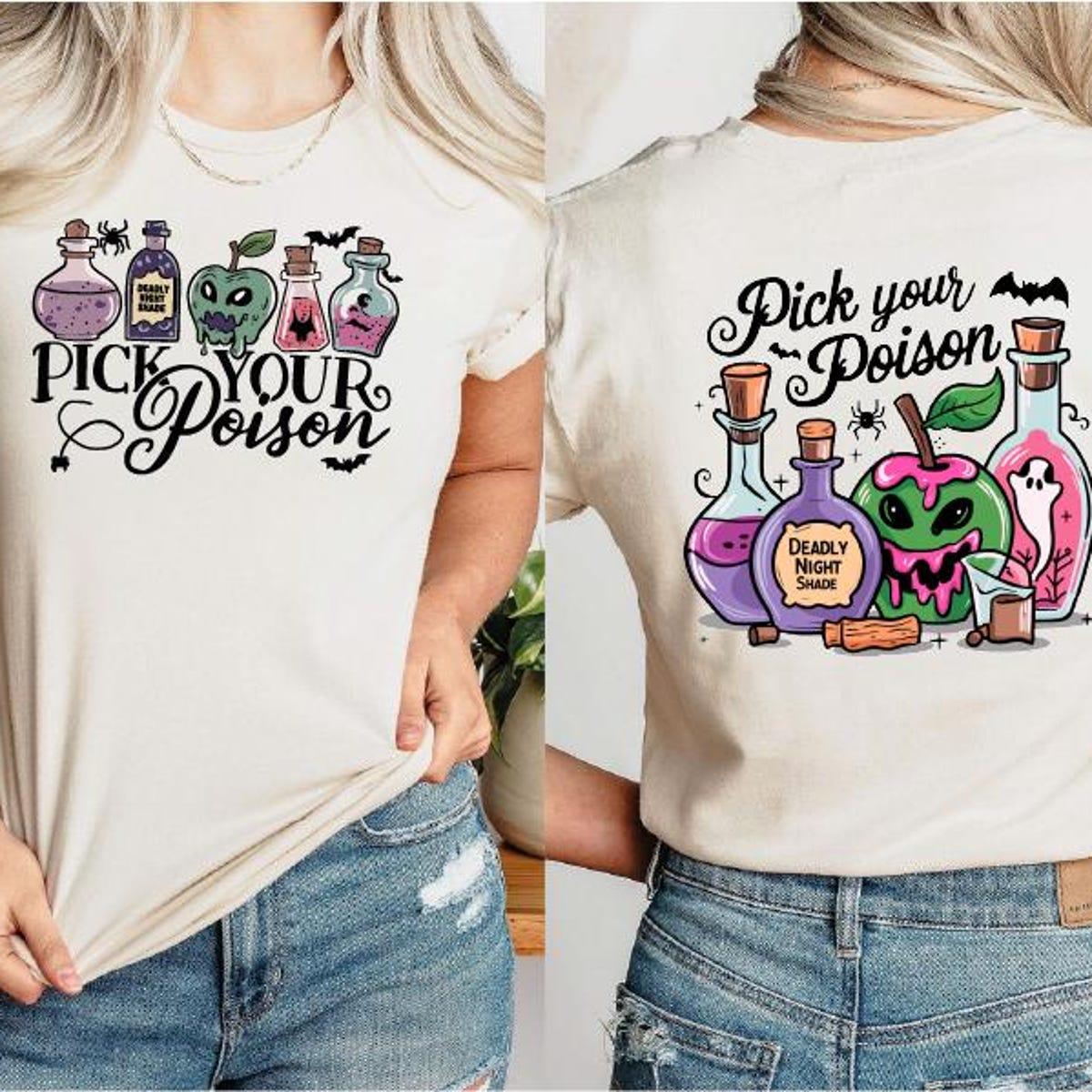 Disney Pick Your Poison Bad Witches Club Evil Characters Shirt 1