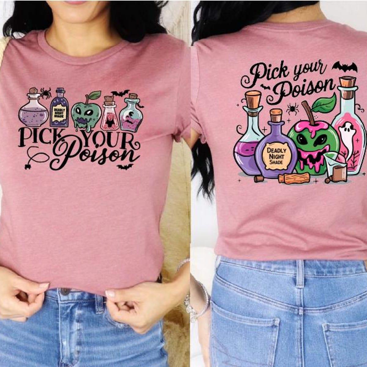 Disney Pick Your Poison Bad Witches Club Evil Characters Shirt 2