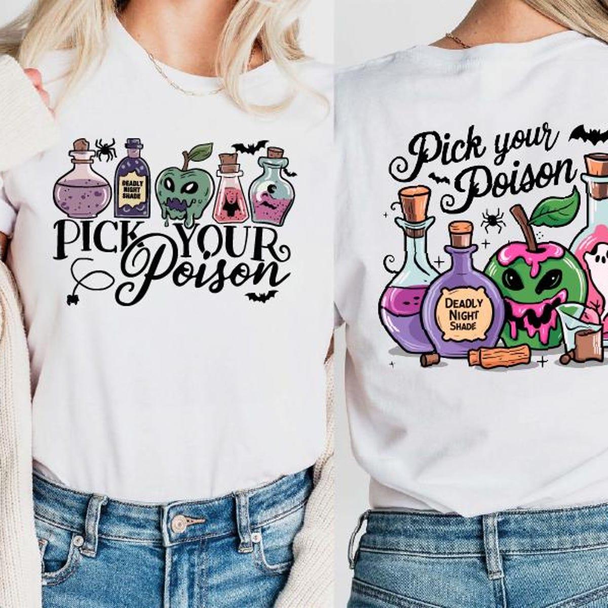 Disney Pick Your Poison Bad Witches Club Evil Characters Shirt 4