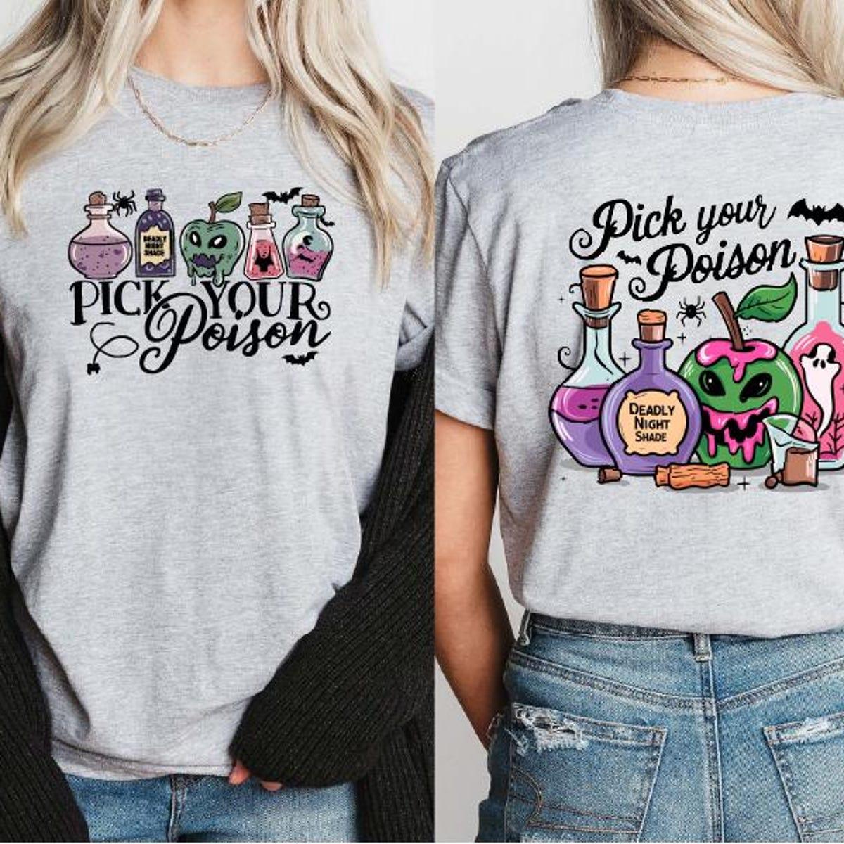 Disney Pick Your Poison Bad Witches Club Evil Characters Shirt 5