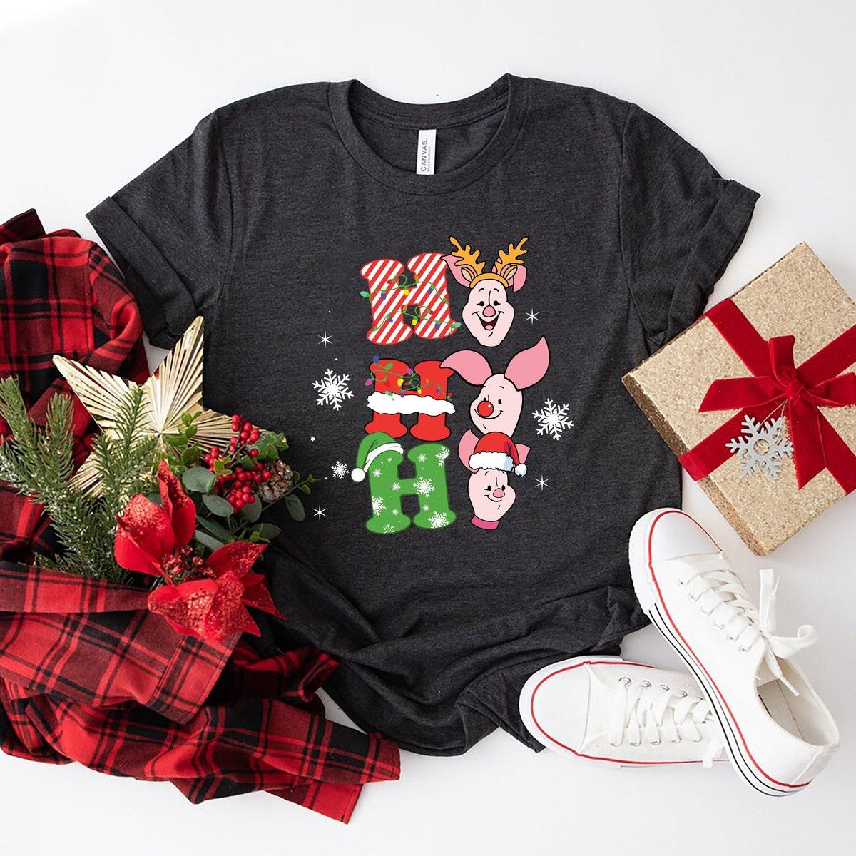 Disney Piglet Christmas Shirt Winnie The Pooh Xmas Tee 1