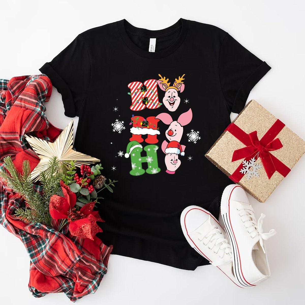 Disney Piglet Christmas Shirt Winnie The Pooh Xmas Tee 3