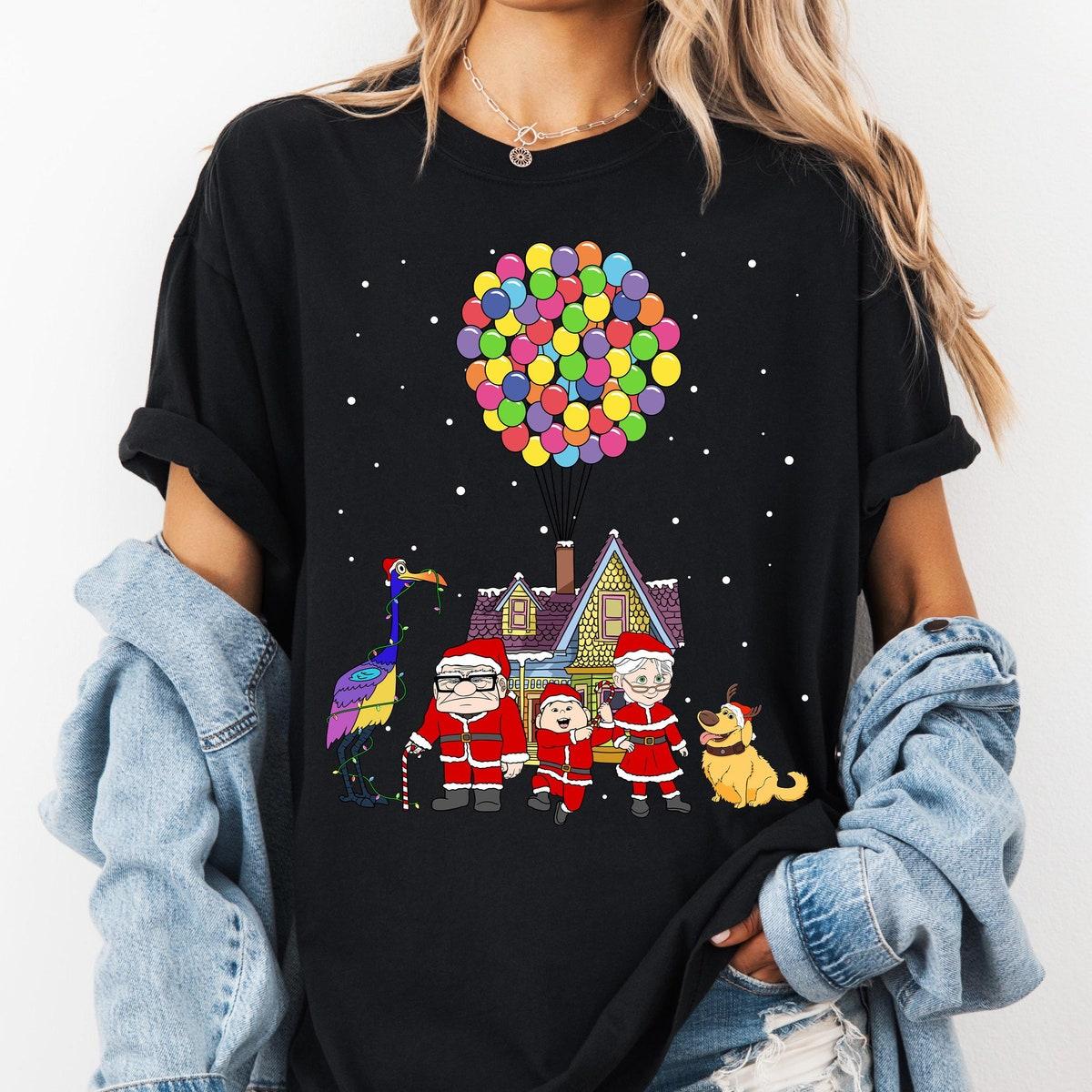 Disney Pixar Up Movie Characters Christmas Santa Costume Shirt 1