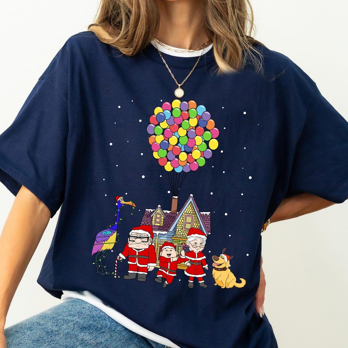 Disney Pixar Up Movie Characters Christmas Santa Costume Shirt 4